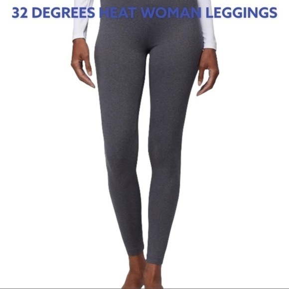 32 Degrees Womens Cozy Heat Underwear Leggings Black Size Large 1